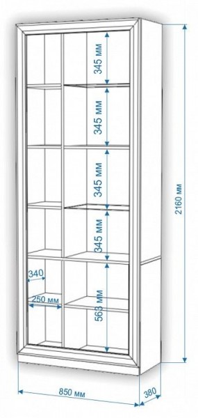 Шкаф-витрина Нобиле ШВтВ-ФСД-БЯН в Агрызе - agryz.mebel24.online | фото 3