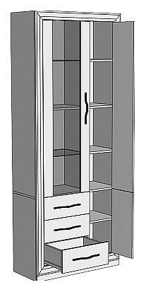 Шкаф-витрина Нобиле ШВтВ-ФСД-БЯН в Агрызе - agryz.mebel24.online | фото 2