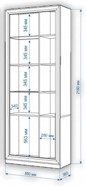 Шкаф-витрина Нобиле ШВтВ-ФСД-БЯН в Агрызе - agryz.mebel24.online | фото 3