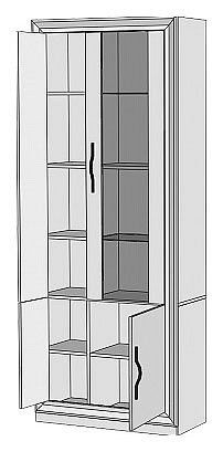 Шкаф-витрина Нобиле ШВтВ-ФСД-ФГК в Агрызе - agryz.mebel24.online | фото
