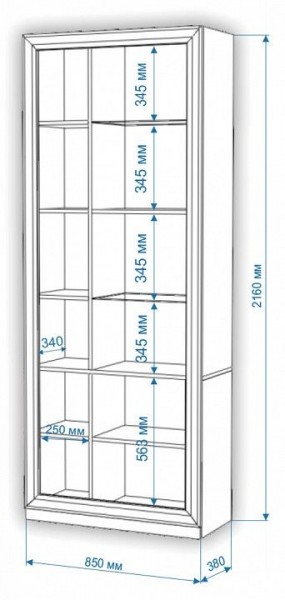 Шкаф-витрина Нобиле ШВтВ-ФСД-ФГК в Агрызе - agryz.mebel24.online | фото 3