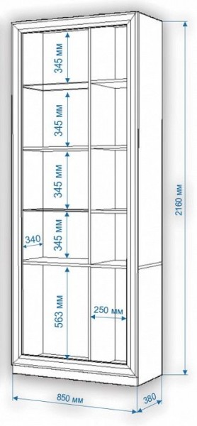 Шкаф-витрина Нобиле ШВтВ-ФСД-ФГК в Агрызе - agryz.mebel24.online | фото 3
