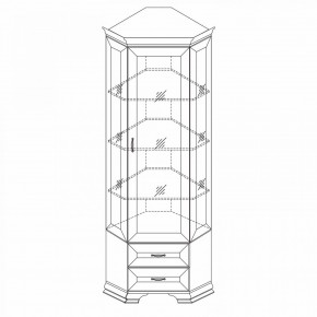 Шкаф-витрина угловой Сиена в Агрызе - agryz.mebel24.online | фото 4