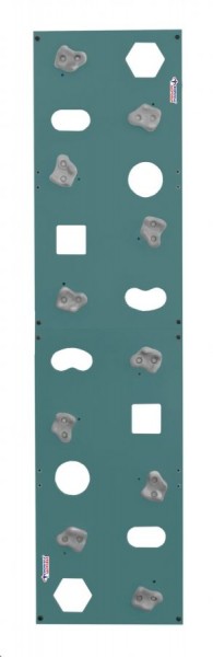 Скалодром пристенный (500*2000) стандарт ЭЛЬБРУС Pastel с отверстиями (10 шт. серых зацепов) цв. бирюзовый в Агрызе - agryz.mebel24.online | фото