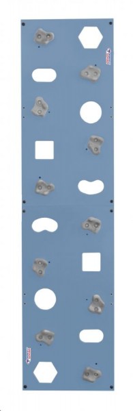 Скалодром пристенный (500*2000) стандарт ЭЛЬБРУС Pastel с отверстиями (10 шт. серых зацепов) цв.голубой в Агрызе - agryz.mebel24.online | фото