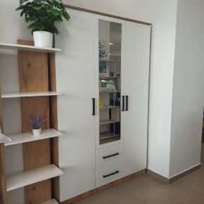 Спальный гарнитур Евро (модульный) Крафт/Белый в Агрызе - agryz.mebel24.online | фото 33