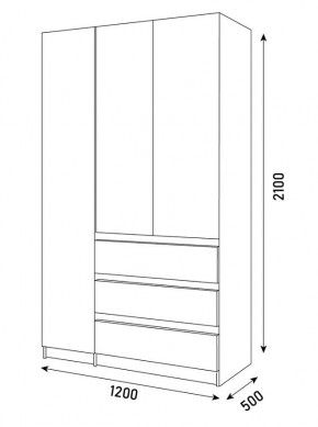Спальный гарнитур Парус (Белый/Дуб Вотан) модульный в Агрызе - agryz.mebel24.online | фото 18