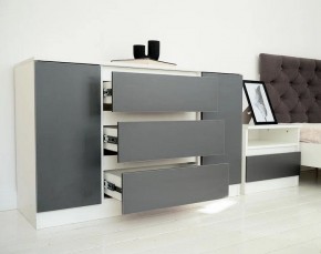 Спальный гарнитур Парус (Белый/Графит) модульный в Агрызе - agryz.mebel24.online | фото 28