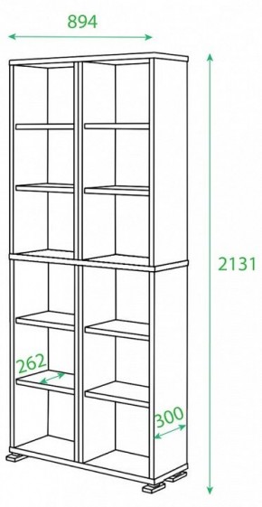 Стеллаж Домино ПУ-30-1 в Агрызе - agryz.mebel24.online | фото 2