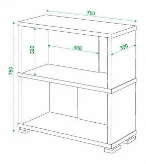 Стеллаж книжный Домино СБ-10_2 в Агрызе - agryz.mebel24.online | фото 3