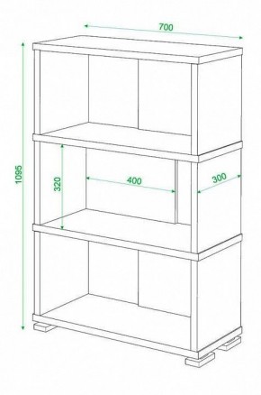 Стеллаж книжный Домино СБ-10_3 в Агрызе - agryz.mebel24.online | фото 3