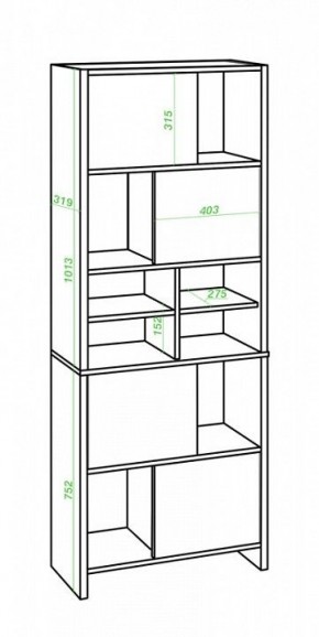 Стеллаж комбинированный Домино Lite СТЛ-ЗВХ в Агрызе - agryz.mebel24.online | фото 2
