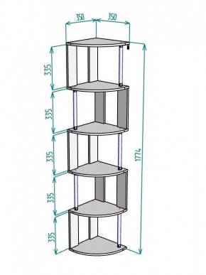 Стеллаж Maria S113-MA (Дуб Сонома) в Агрызе - agryz.mebel24.online | фото 3