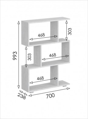 Стеллаж открытый мини Вена в Агрызе - agryz.mebel24.online | фото 3