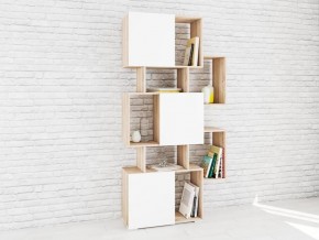 Стеллаж Ромео-9 дуб сонома/белый в Агрызе - agryz.mebel24.online | фото