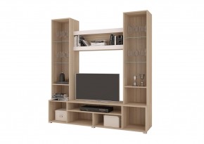 Стенка АНТАЛИЯ 2 (Сонома/Графит софт) в Агрызе - agryz.mebel24.online | фото 2