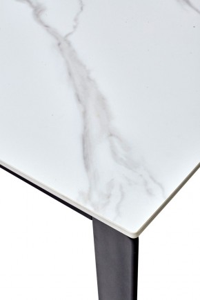 Стол CORNER 120 MATT WHITE MARBLE SOLID CERAMIC / BLACK, ®DISAUR в Агрызе - agryz.mebel24.online | фото 3