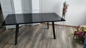 Стол ФИН 140 Черный, стекло/ Черный каркас М-City в Агрызе - agryz.mebel24.online | фото 9