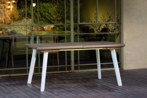 Стол Гармония раздвижной (Harmony Extendable) белый-капучино в Агрызе - agryz.mebel24.online | фото 1