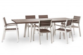 Стол Гармония раздвижной (Harmony Extendable) белый-капучино в Агрызе - agryz.mebel24.online | фото 6