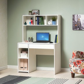 Стол компьютерный 12.77 F Комфорт (Белый РЕ шагрень) в Агрызе - agryz.mebel24.online | фото 2