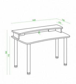 Стол компьютерный Домино Лайт СКЛ-Софт140МО+НКИЛ140 в Агрызе - agryz.mebel24.online | фото 3