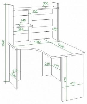 Стол компьютерный Домино Lite СКЛ-Угл120+НКЛ-100 в Агрызе - agryz.mebel24.online | фото 2