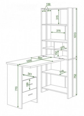Стол компьютерный Домино Lite СТЛ-ОВ+С100Прям+ТЯЛ в Агрызе - agryz.mebel24.online | фото 2