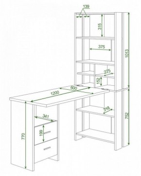 Стол компьютерный Домино Lite СТЛ-ОВ+С120Прям+ТЯЛ в Агрызе - agryz.mebel24.online | фото 2