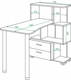 Стол компьютерный Домино СЛ-5-3СТ-2+БЯ в Агрызе - agryz.mebel24.online | фото 2