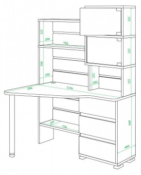 Стол компьютерный Домино СР-322 в Агрызе - agryz.mebel24.online | фото 2