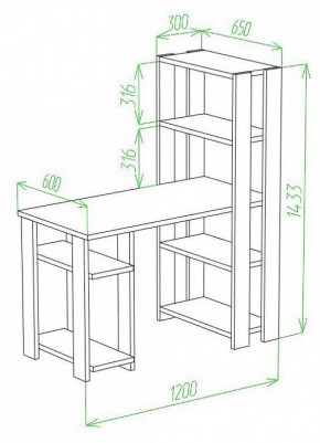 Стол компьютерный Slim СТН-145/120 в Агрызе - agryz.mebel24.online | фото 2