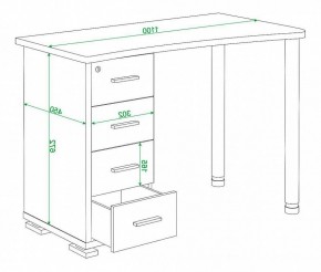 Стол письменный Домино СКМ-50 в Агрызе - agryz.mebel24.online | фото 6