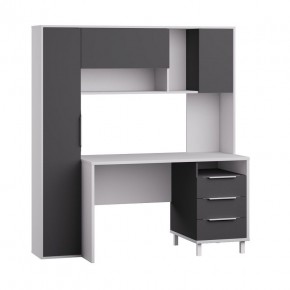 Стол рабочий 12.95 N Комфорт (Белый премиум, Серый Шифер) в Агрызе - agryz.mebel24.online | фото