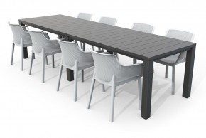 Стол раскладной Джули (Julie Double table 2 configurations) Графит в Агрызе - agryz.mebel24.online | фото 6