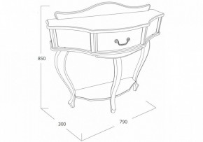 Стол туалетный Джульетта в Агрызе - agryz.mebel24.online | фото 2