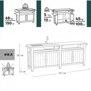 Столик для барбекю 415 Л (Unity Chef 415 L) графит в Агрызе - agryz.mebel24.online | фото 2