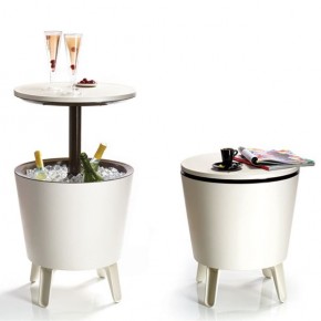 Столик-холодильник COOL BAR крем-шоколад в Агрызе - agryz.mebel24.online | фото 1