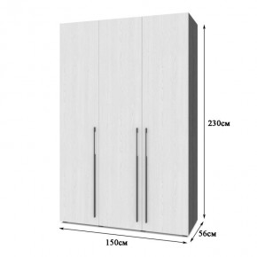 СТОУН С32 Шкаф 3-х створчатый (золотой дуб/графит) в Агрызе - agryz.mebel24.online | фото 2