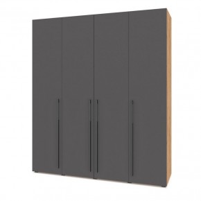 СТОУН С41 Шкаф 4-х створчатый (дуб золотой/графит) в Агрызе - agryz.mebel24.online | фото