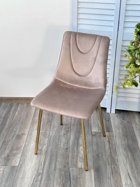 Стул ELLI BLUVEL-40 Бежевый, велюр / золотой каркас М-City в Агрызе - agryz.mebel24.online | фото 3