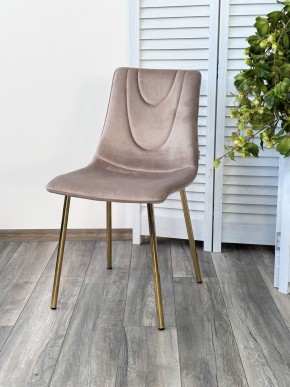 Стул ELLI BLUVEL-40 Бежевый, велюр / золотой каркас М-City в Агрызе - agryz.mebel24.online | фото 4