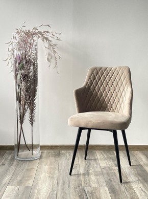 Стул HERMAN 360 град. ЛАТТЕ #25, велюр / черный каркас М-City в Агрызе - agryz.mebel24.online | фото 3