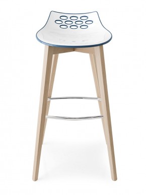 Стул JAM W CB/1487, ash.P19W OAK NATURAL/ P799-P852 WHITE/ TRANSPARENT RED в Агрызе - agryz.mebel24.online | фото