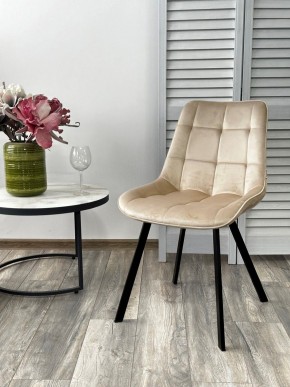 Стул ONION G062-03 светлый беж, велюр/ черный каркас М-City в Агрызе - agryz.mebel24.online | фото 3