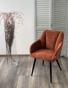 Стул REFLET 3018-09 терракотовый, шенилл / черный каркас, ®DISAUR в Агрызе - agryz.mebel24.online | фото 3