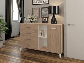 СВЕТЛАНА Комод-тумба  (дуб сонома/белый) в Агрызе - agryz.mebel24.online | фото