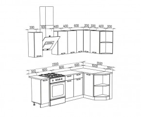 ТЕХНО Кухонный гарнитур угловой 1,7х1,3 м Компоновка №6 в Агрызе - agryz.mebel24.online | фото 8