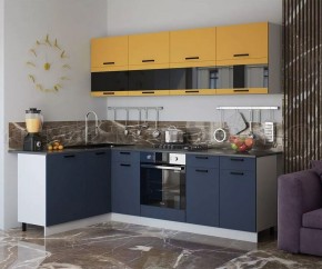 ТЕХНО Кухонный гарнитур угловой 2,4х1,6 м Компоновка №4 в Агрызе - agryz.mebel24.online | фото 3