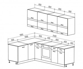 ТЕХНО Кухонный гарнитур угловой 2,4х1,6 м Компоновка №4 в Агрызе - agryz.mebel24.online | фото 4